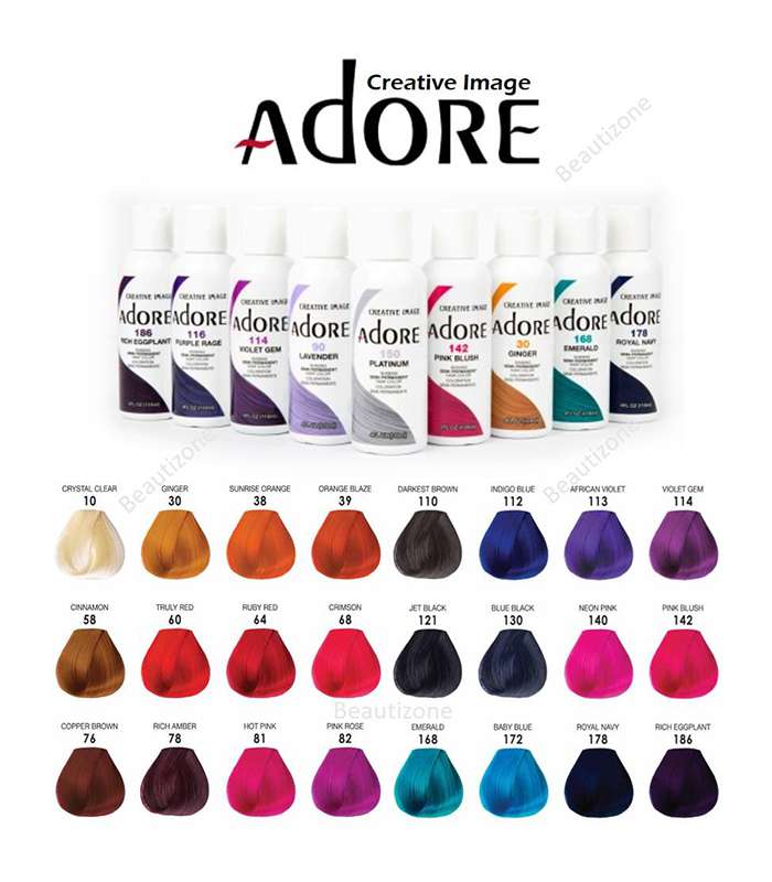 Adore Semi Permanent Hair Dye Colour 100ml - Venus Cosmetics