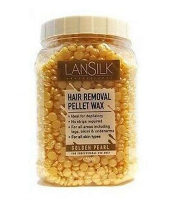 Lansilk Hair Removal Pellet Wax 500G Golden compressed Lansilk Hair Removal Pellet Wax 500G Golden compressed