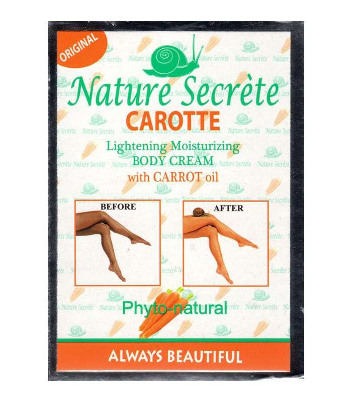 nature secrete carrot body cream compressed
