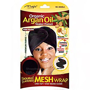 magic collection 3005bla organic argan oil double layered mesh wrap black m 201209035525