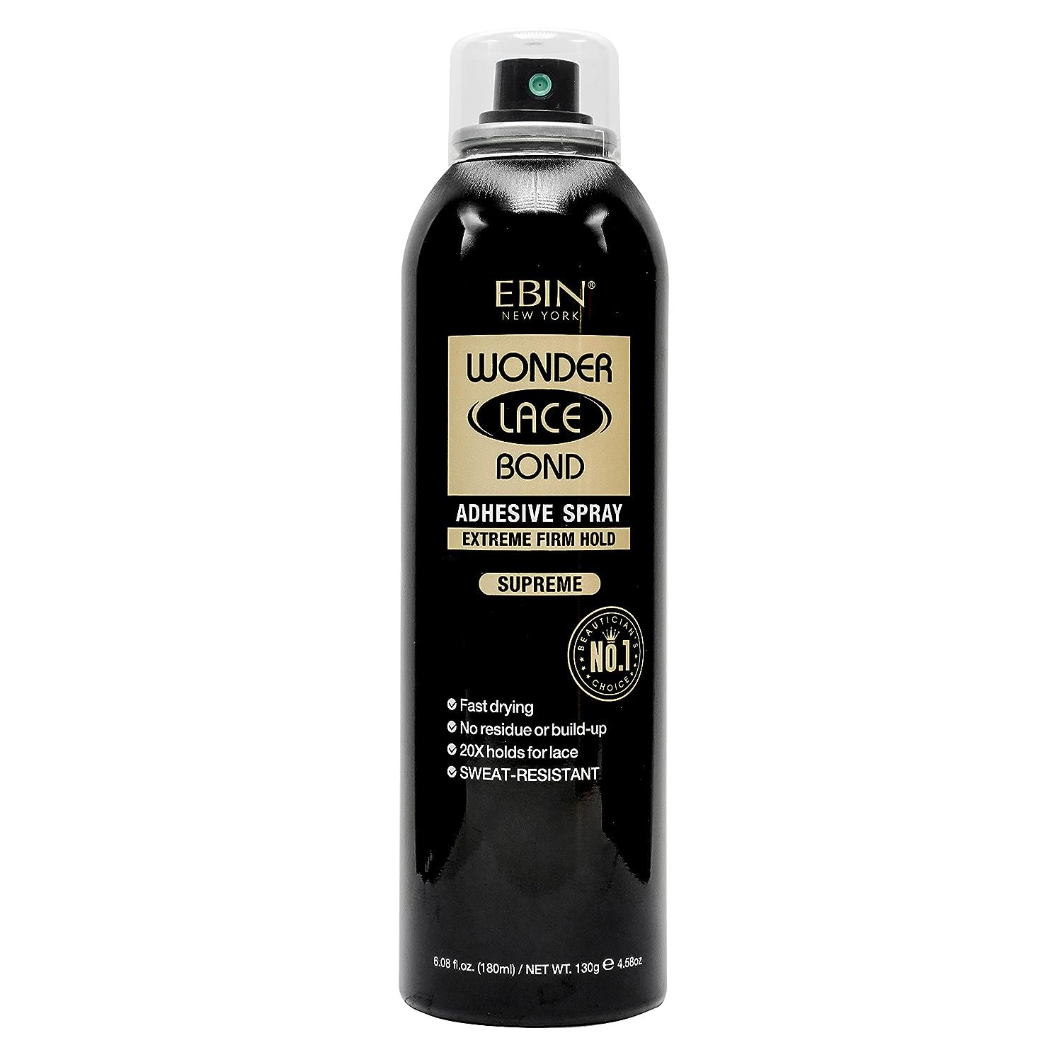 EBIN NEW YORK Wonder Lace Bond Adhesive Spray Supreme – Extreme Firm Hold 6.08oz EBIN NEW YORK Wonder Lace Bond Adhesive Spray Supreme – Extreme Firm Hold 6.08oz