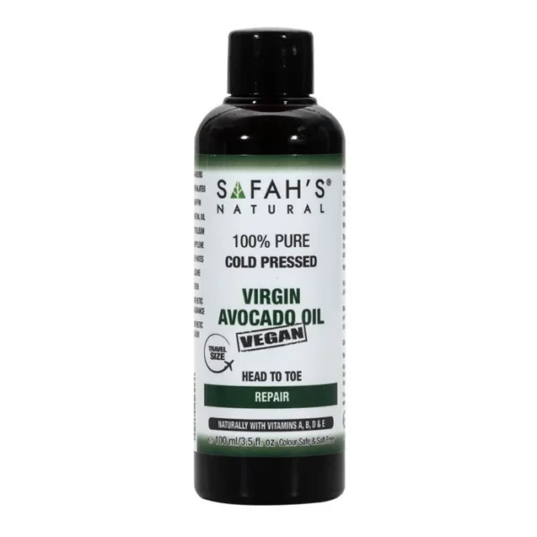 Safahs Natural Cold Pressed 100 Pure Virgin Avocado Oil 100ml