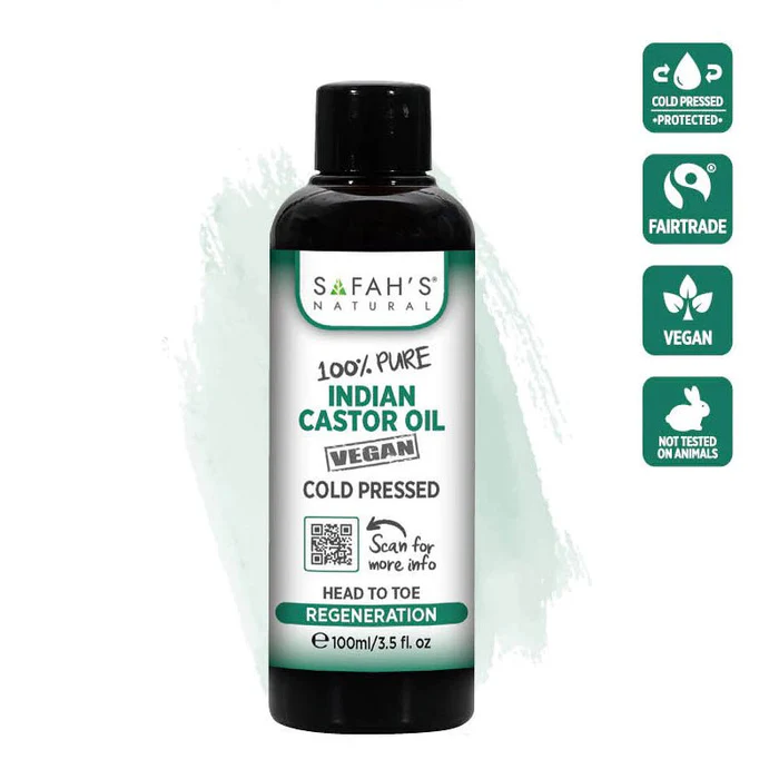 Safahs natural Cold pressed 100 pure Indian Castor oil 100ml