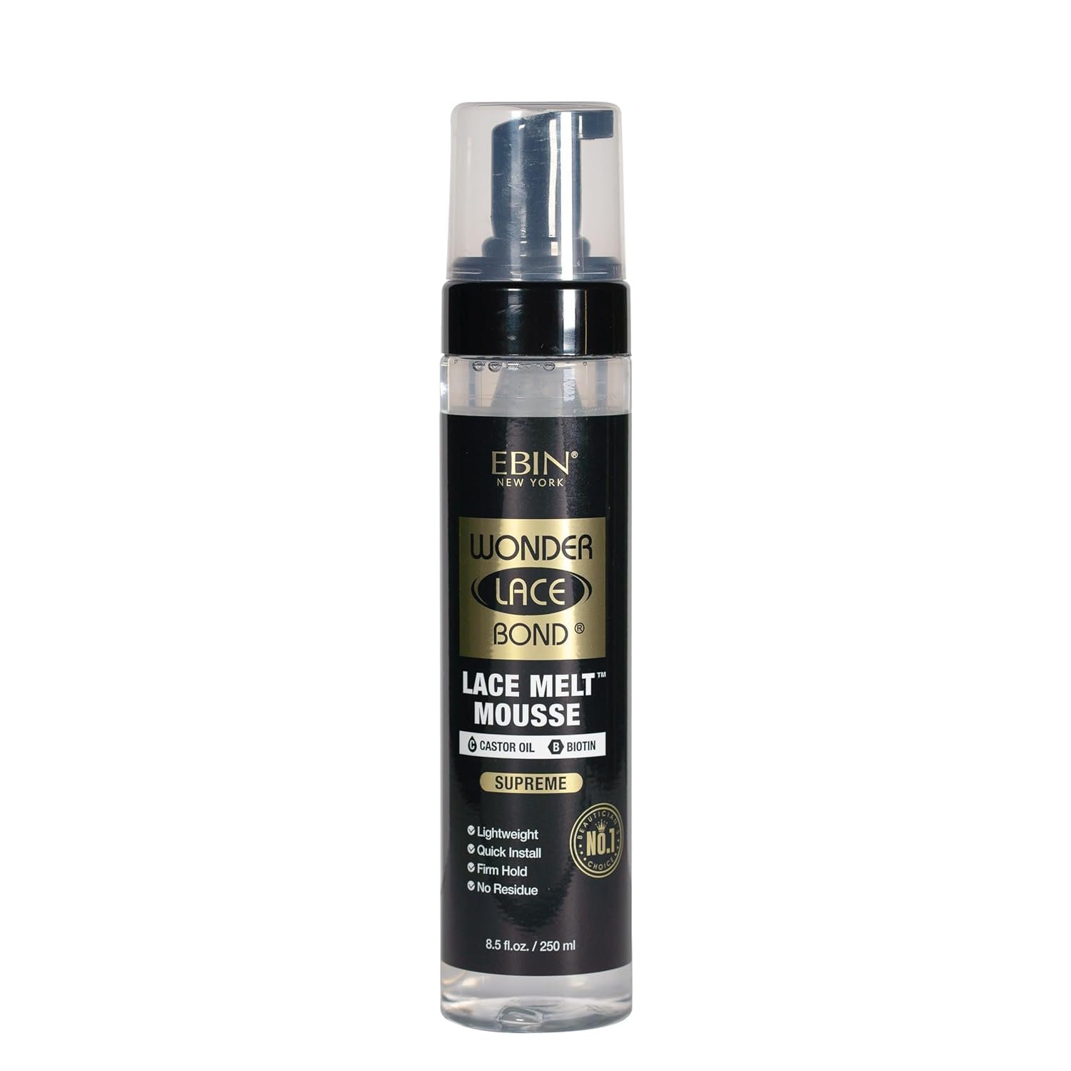 Wonder Lace Bond Lace Melt Mousse 8.5oz per 250ml Extreme Firm Hold Supreme